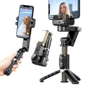 Q18 Gimbal Stabilizer Desktop shooting Mode Smartphone Selfie Stick Tripod with Fill Light