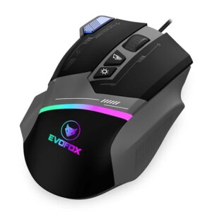EvoFox Blaze Ultra Value 8 Button Programmable Gaming Mouse with 1000Hz Polling Rate | Gaming Grade DPI 200 to 12800 | Ultra-Responsive 7000fps | RGB Lights with Music sync Mode | Windows Software