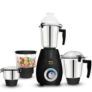 INALSA Mixer Grinder|600W Energy-Efficient Motor|3Heavy Stainless Steel Jars + Multipurpose Jar|Leak-Proof Lids|LED Indicator|Overload Protection|7-Yr Wty on Motor,Jazz HVDC