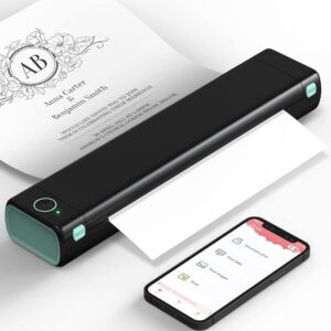 Phomemo M08F A4 Mobile Printer for On the Go Bluetooth Small Thermal Printer, Portable Printer Compatible with Android and iOS, Supports A4 Thermal Paper