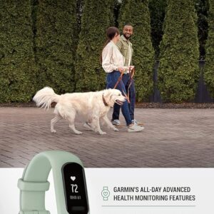 Garmin Vivosmart 5 with OLED Display, Health and Fitness Tracker,SPO2 and 24/7 Heart Rate, Battery Upto 7 Days, Advance Sleep Monitoring and Stress Tracking, 5ATM Water Rating - Black with Large Band