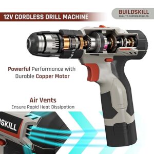iBELL VORMIR VR CD21-30 20V Max Cordless Drill Driver | 2 Modes (Drill & Impact), Dual Speed 0–450/1450 RPM, 30 Nm Torque, 10mm Chuck, Includes 2.0Ah Li-ion Battery & Fast Charger